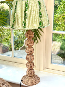 Wicker bobbin lamp uk fitting 20”