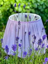 Load image into Gallery viewer, Lilac linen daisy shade 12”