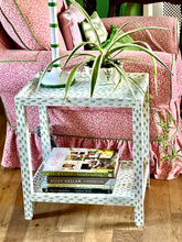 Load image into Gallery viewer, Pretty handpainted side table in moss green