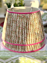 Load image into Gallery viewer, Vintage silk sari lampshade 14”