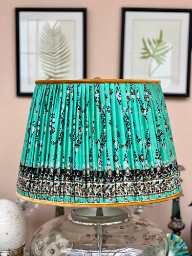 Vintage silk sari lampshade 16”
