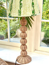 Load image into Gallery viewer, Wicker bobbin lamp uk fitting 20”