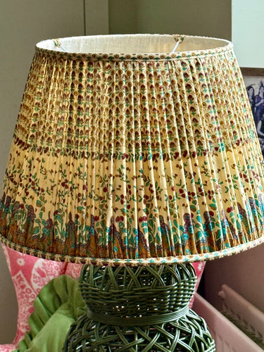 18” vintage silk sari lampshade