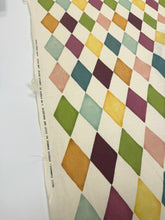 Load image into Gallery viewer, A pair of harlequin linen lampshades 6” - velvet trim