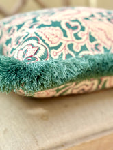 Load image into Gallery viewer, Soane cushion with bushy moustache trim 18”square