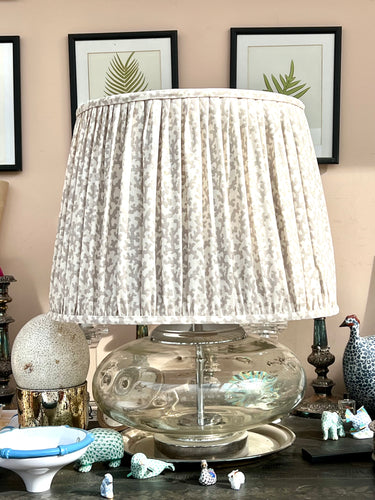 Gorgeous folly grey linen lampshade 18”