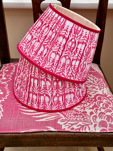 Piggots cotton pink lampshade 10”