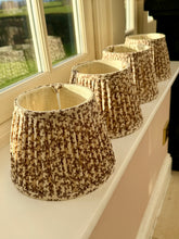 Load image into Gallery viewer, 8” chestnut seaweed linen lampshade
