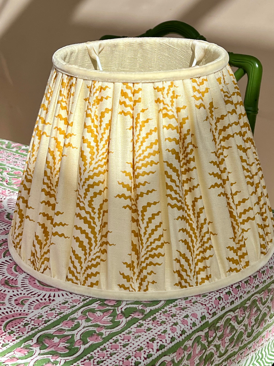 12” scrolling fern silhouette lampshade