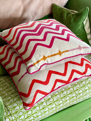 Ric rac embroideredcushion