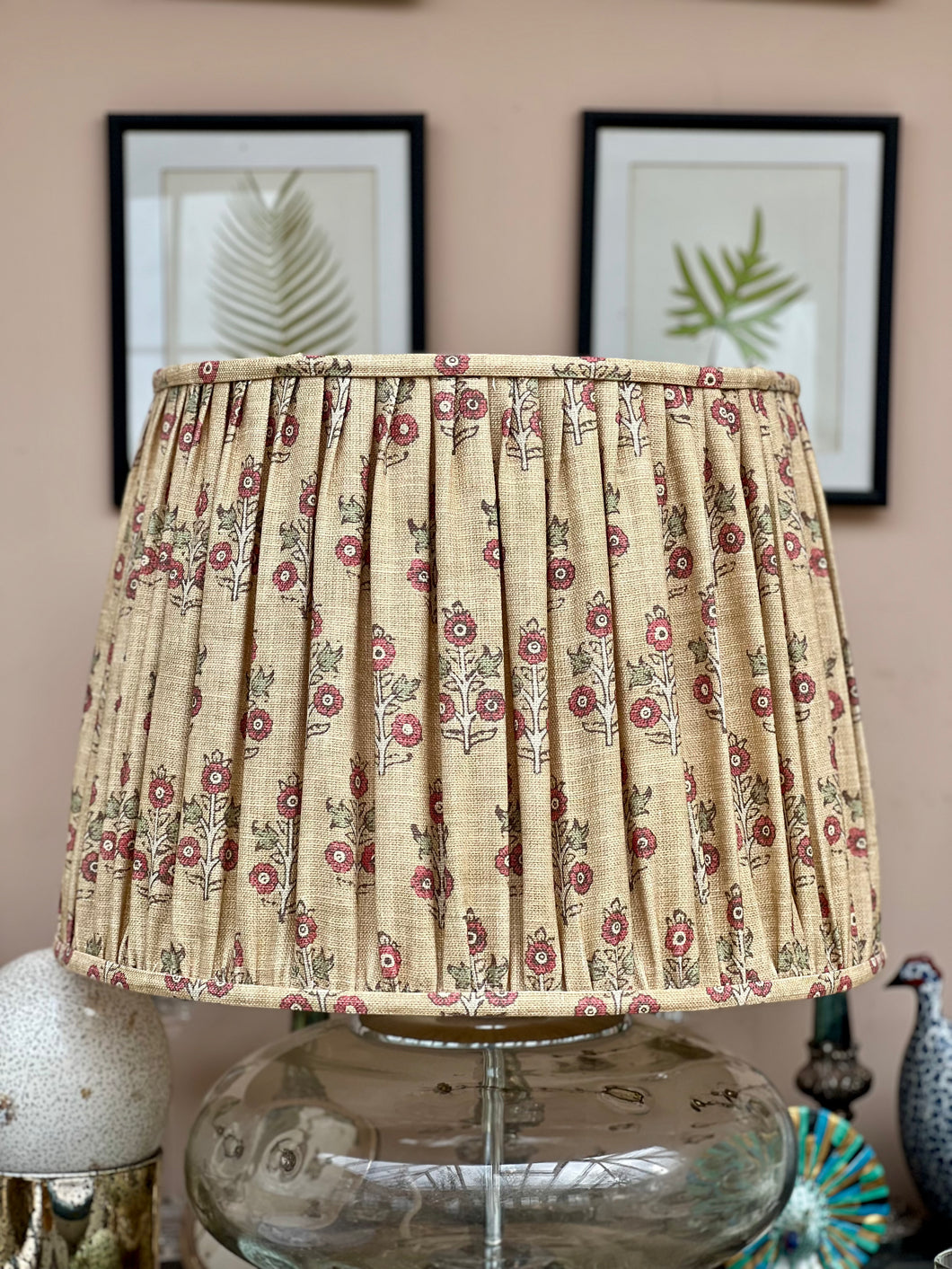 Poppy sprig linen ( gpandjbaker) 18” lampshade