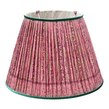 Load image into Gallery viewer, 17” vintage silk sari lampshade