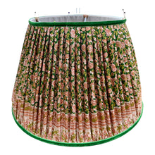 Load image into Gallery viewer, Vintage silk sari lampshade 16”